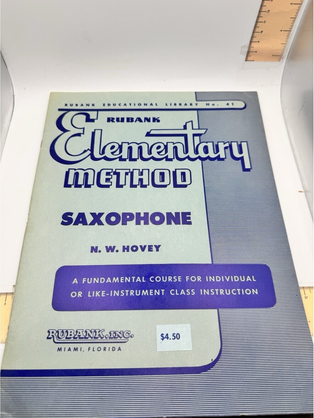 Rubank Elementary Method Saxophone Book N W Hovey Rubank Educational Library 41